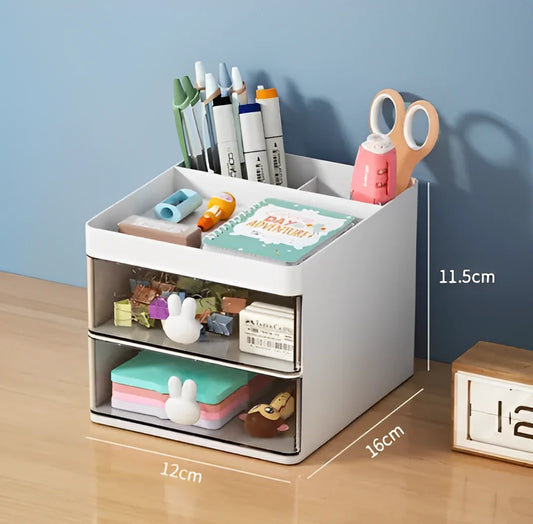 Organizador de Mesa, Gaveta Para Canetas/Maquiagem, Multiuso Para Escritório