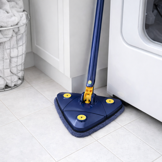 Mop Rodo De Limpeza Triangular Giratório Ajustável Retrátil